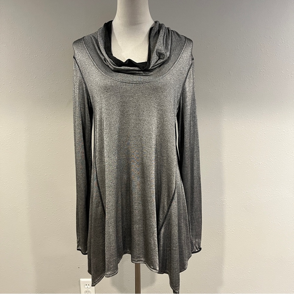 Jockey Long Sleeve Cowl‎ Neck Tunic Top - Gray